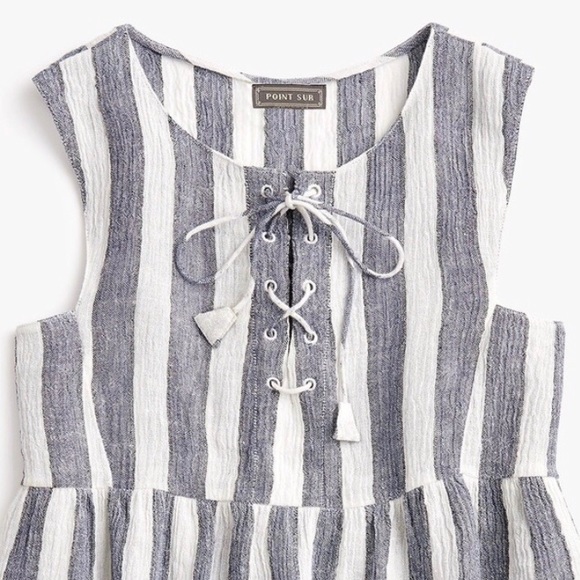 ✨HP✨ [J Crew + Point Sur] Linen Peplum Top - Picture 5 of 7